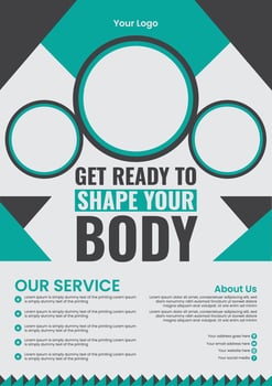 Fitness And Gym Editable Flyer Template vector