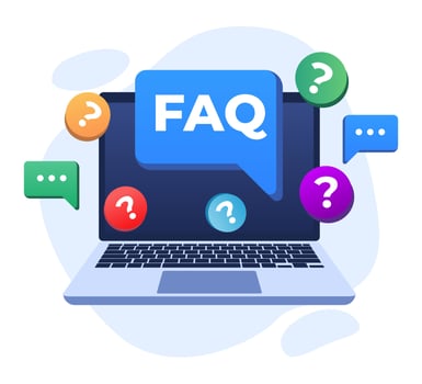 Frequently asked questions concept flat illustration vector template, Questions of answers, FAQ, QA