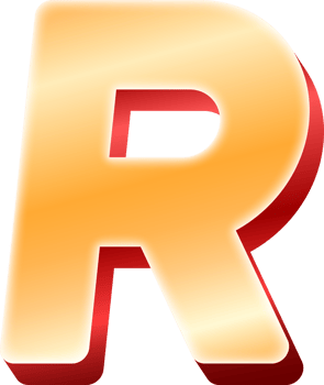 Luxury Gold Alphabet Letter R png