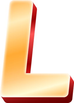 Luxury Gold Alphabet Letter L png