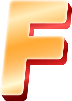 Luxury Gold Alphabet Letter F png