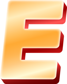 Luxury Gold Alphabet Letter E png