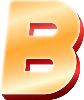 Luxury Gold Alphabet Letter B png