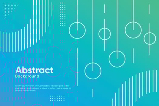 Abstract geometric background. Blue and green gradient color. Dynamic shape composition. vector