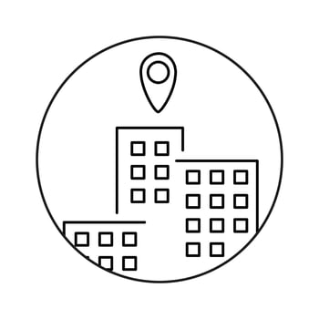 We Have Moved. New place, new home icon vector