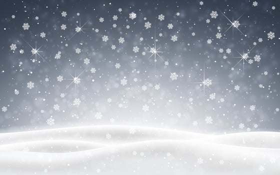 Christmas background of falling snow. Winter night. Xmas card design vector illustration
