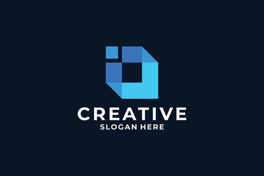 Abstract letter O logo design combine with creative concept. vector
