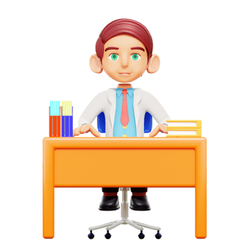 3d illustration male doctor in the office png