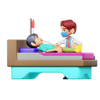 3d illustration male doctor checking patient png