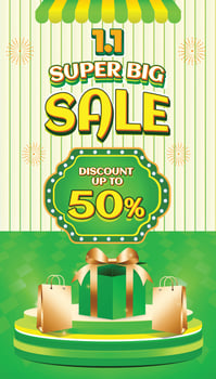 1 1 JANUARY SUPER BIG SALE BANNER POTRAIT PROMO DISCOUNT 50 PERCENT BACKGOUND TEMPLATE SOCIAL MEDIA 2 vector