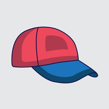 Hat Cap Vector illustration. Vector Hat. Cartoon Vector Hat Cap Clothing illustration icon for website, graphic design and artwork.