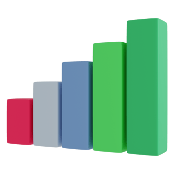 Bar graph 3d icon png