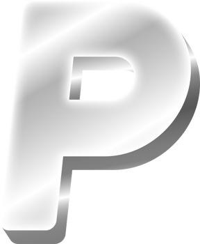 Silver Alphabet Letter P png