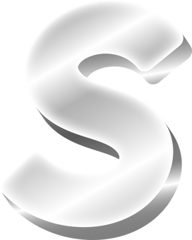 Silver Alphabet Letter S png