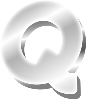 Silver Alphabet Letter Q png