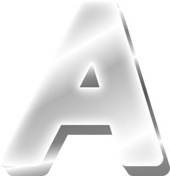 Silver Alphabet Letter A png