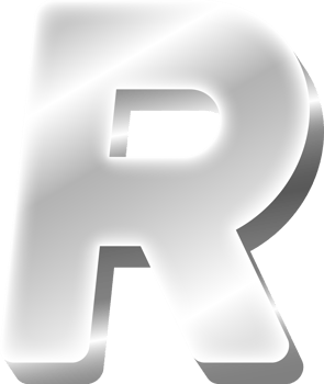 Silver Alphabet Letter R png