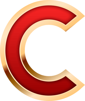 3D Elegant Red Alphabet Letter C png