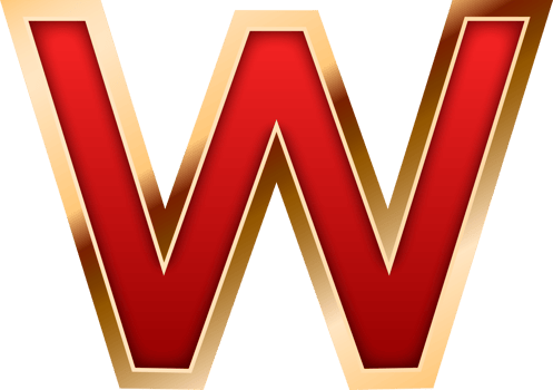 3D Elegant Red Alphabet Letter W png