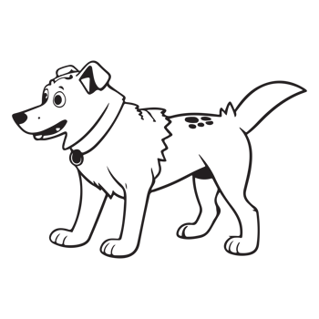 Simple and cute silhouette of Beagle dog, transparent png