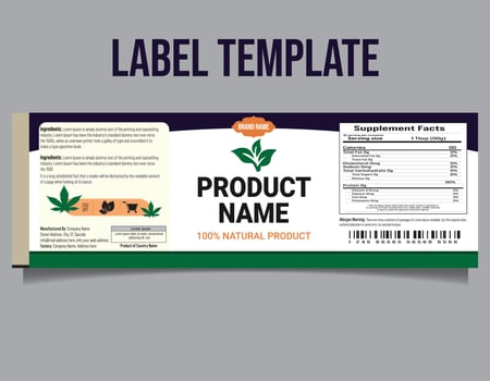 Free Vector Natural Organic Product Packaging Label template