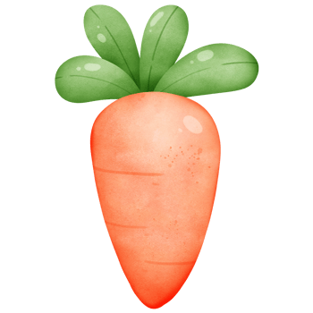 cute fresh colorful carrot watercolor isolated png