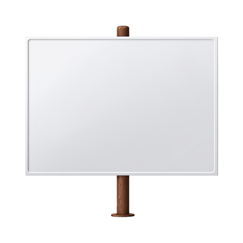 AI generated Blank Road sign board isolated on transparent background png