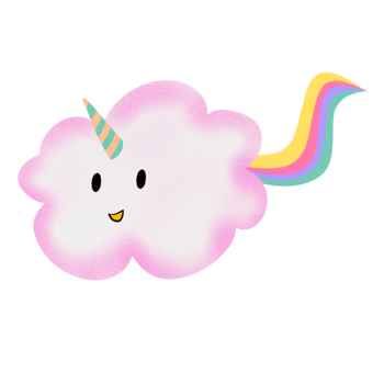 The pink cloud png image for kid or love concept