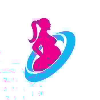 Pregnant mother logo icon, vector illustration design