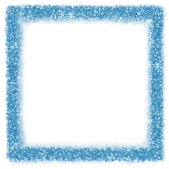 Blue glitter square frame. blue sparkle.Square frame on transparent background. png