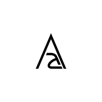 a black and white logo with the letters a and s vector