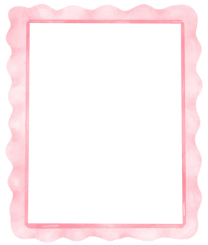 Pink Coquette frame rectangle shape aesthetic watercolor png