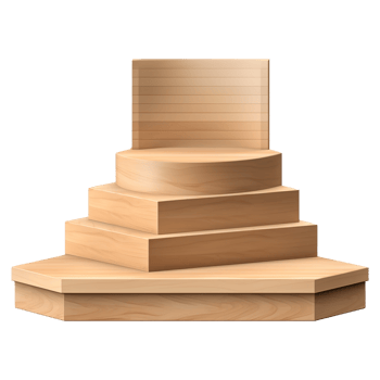 AI generated Terrazzo podium isolated on transparent background png