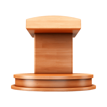 AI generated Terrazzo podium isolated on transparent background png