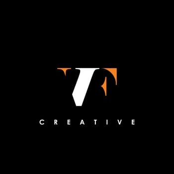 VF Letter Initial Logo Design Template Vector Illustration