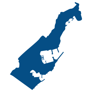 Monaco map. Map of Monaco in blue color png