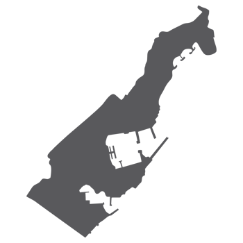 Monaco map. Map of Monaco in grey color png