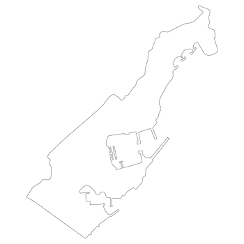 Monaco map. Map of Monaco in white color png