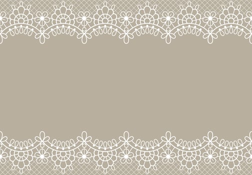 Lace background. Luxury floral lace borders ornate design element with place for text. Wedding, birthday or certificate vector texture