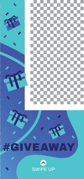 Giveaway story. Abstract social media story template vector