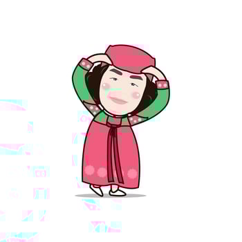 Cartoon cute character. Vector illustration