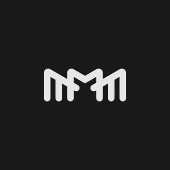 M MM MMM Abstract initial monogram letter alphabet logo design vector