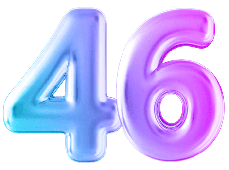 Gradient 3d number 46 png