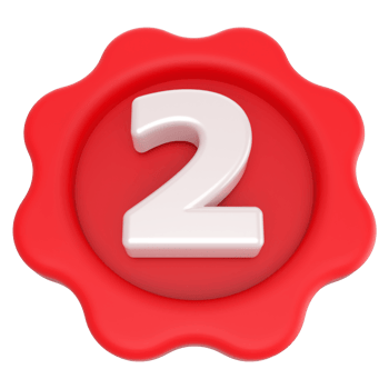 3D Number 2 png