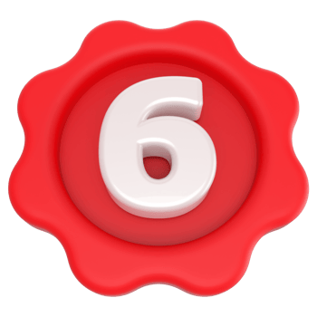 3D Number 6 png