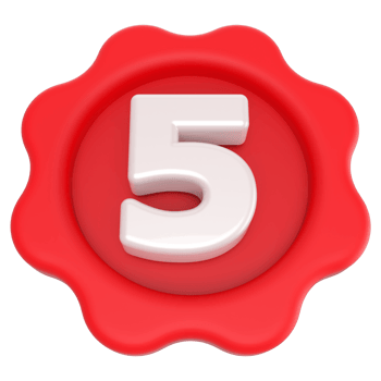 3D Number 5 png