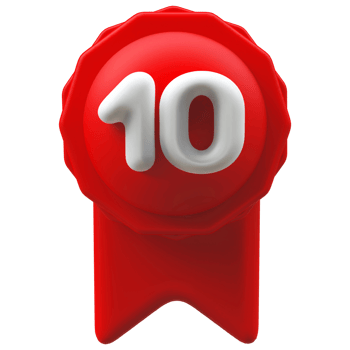 Award Number 10 Icon 3D png
