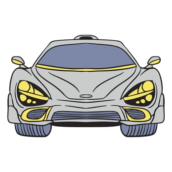 Supercar Hand-drawn illustration vector