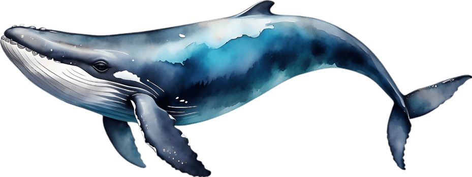 AI generated A whale soaring in the air. Ai-Generated png