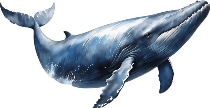 AI generated A whale soaring in the air. Ai-Generated png